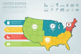 mapa de estados unidos